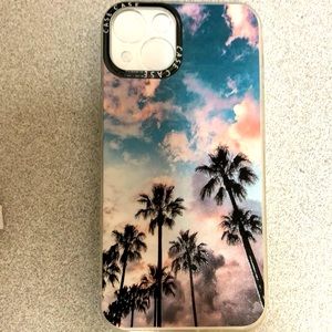 Palm tree scape IPhone 13 rubber case.